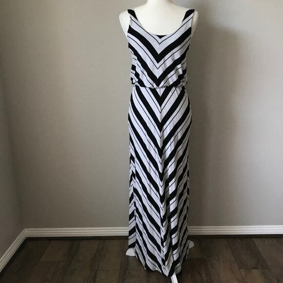 Ella Moss Chevron Blouson Maxi Tank Dress XS - Picture 1 of 4